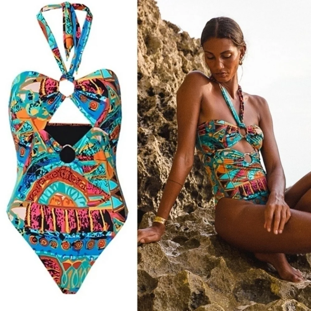 New CLEOBELLA Bardot Paradiso One Piece Swimsuit NWT XS